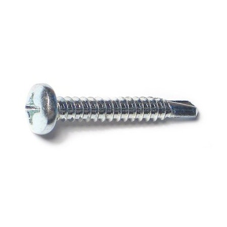 Midwest Fastener Self-Drilling Screw, #12 x 1-1/2 in, Zinc Plated Steel Pan Head Phillips Drive, 100 PK 50876